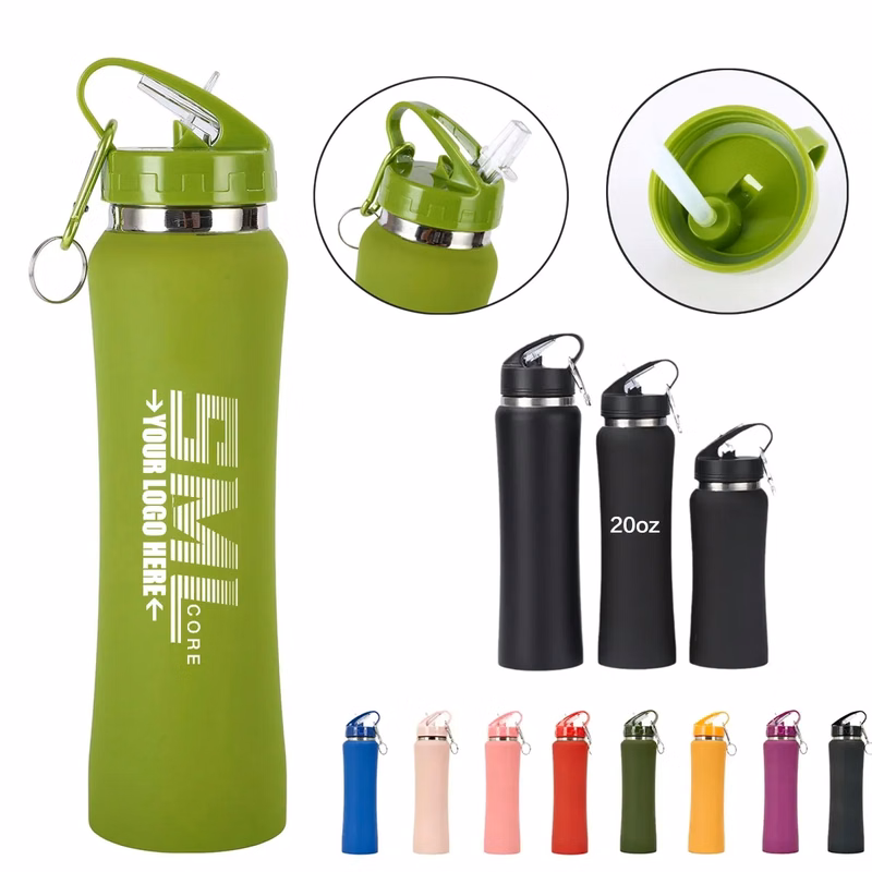 20oz Stainless Steel Small Waist Straw Thermos