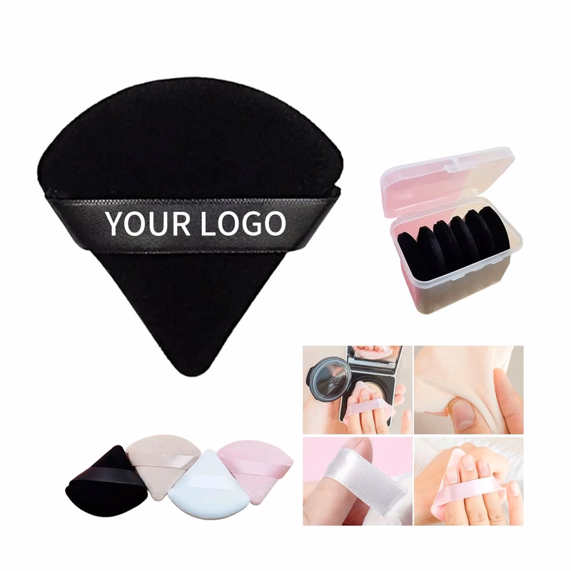 Triangle Powder Puffs with Microfiber and Velvet Design