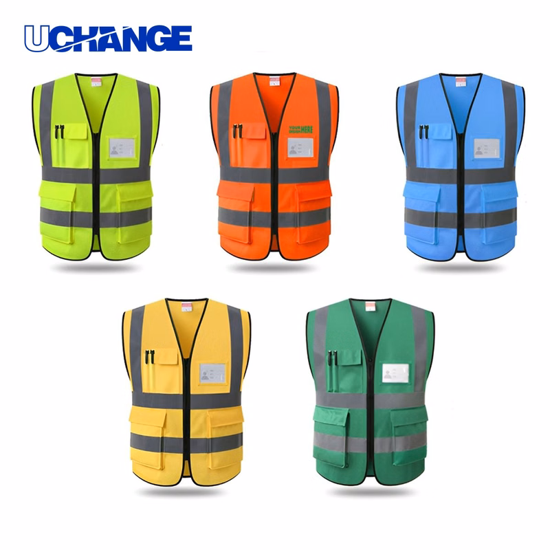 Custom Multi-Pocket Reflective Cycling Safety Vest