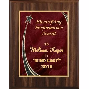 8" x 10" Walnut Finish Plaque with Red Rising Star Plate