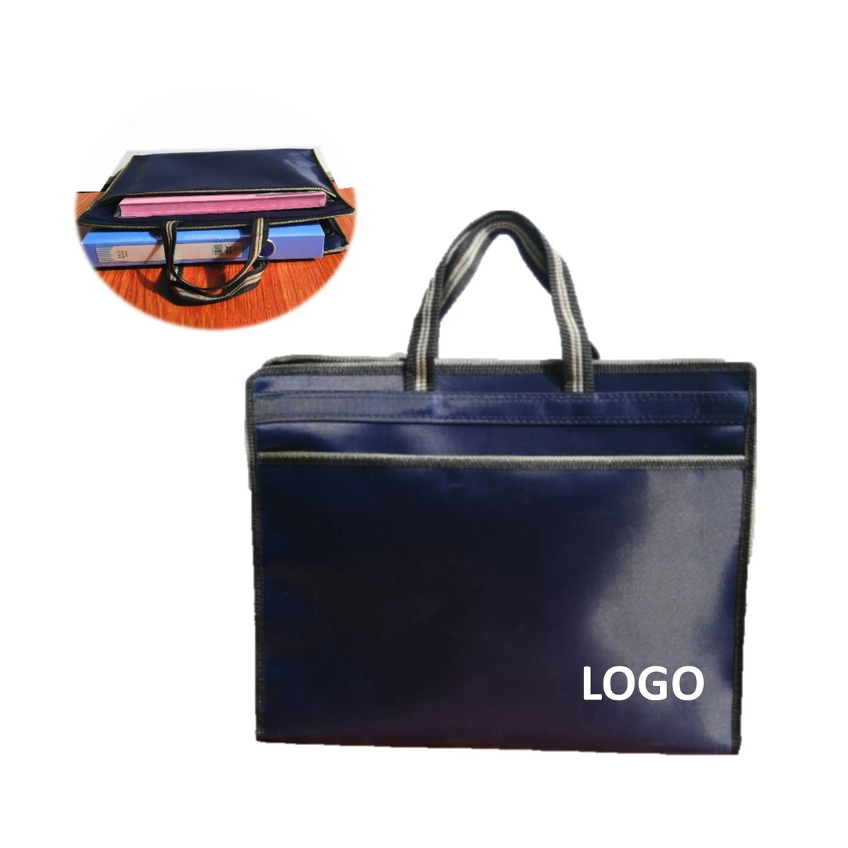 Multi-Layered Portable Zipper Document Bag 1