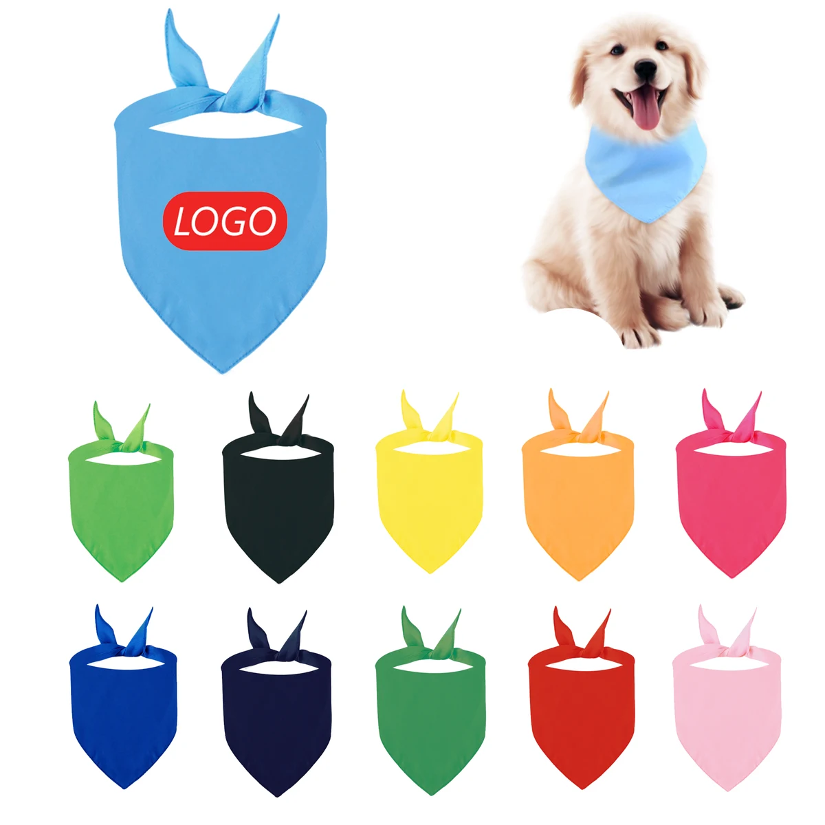 Polyester Pet Triangle Scarves 1