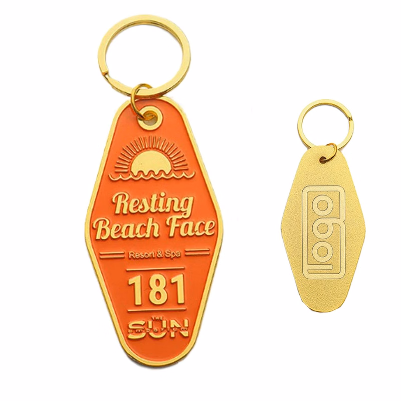 Custom Retro Zinc Alloy Motel Key Tag