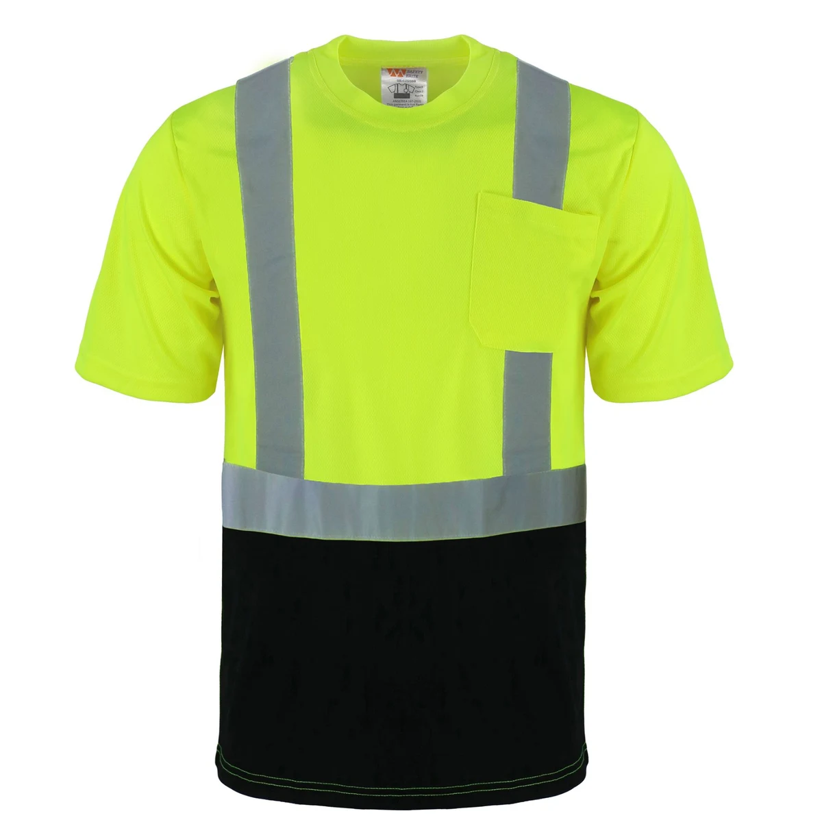 Safety Brite Class 2 HI VIS T-Shirt with Black Bottom 1