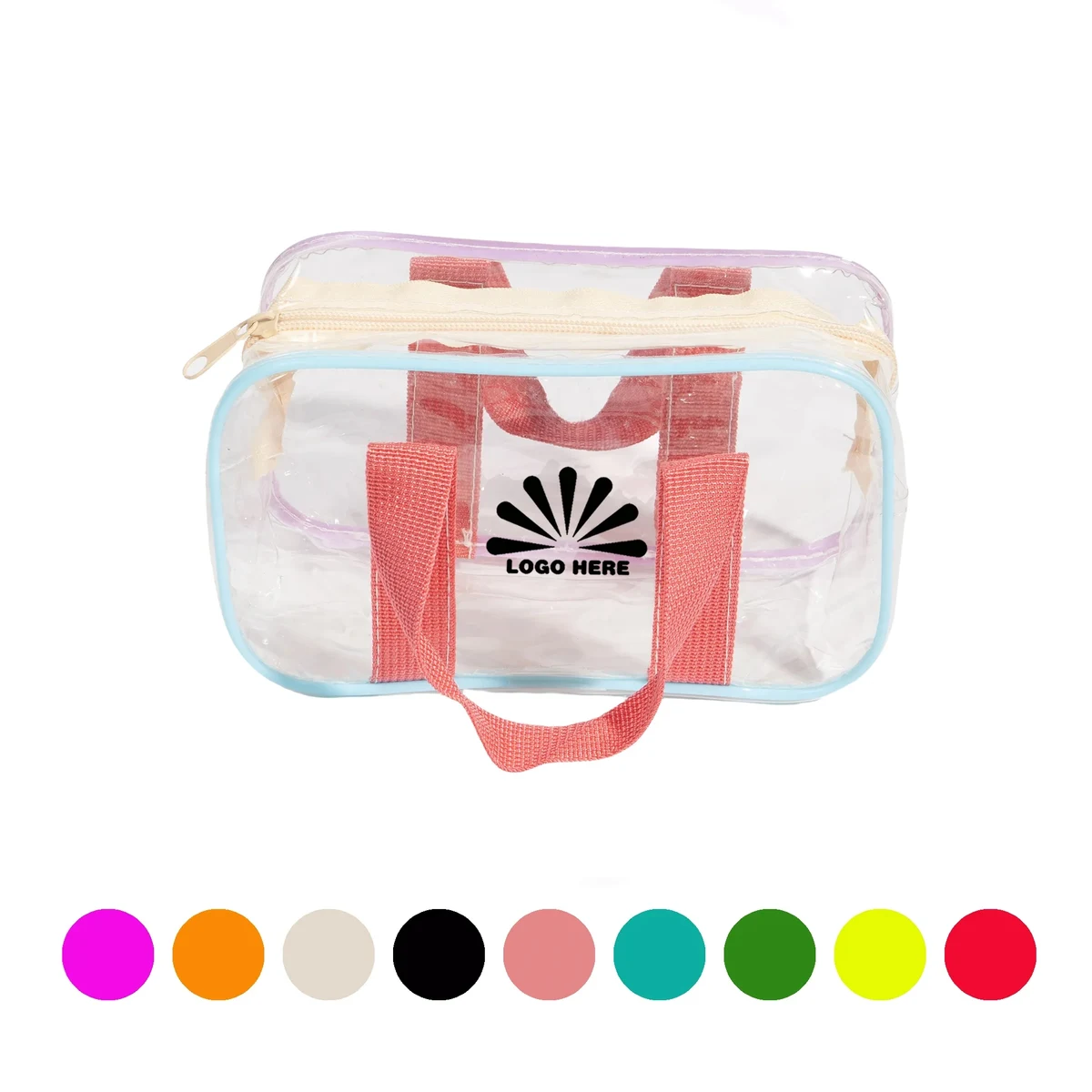 Colorful Transparent Cosmetic Bag With Customizable Logo 1
