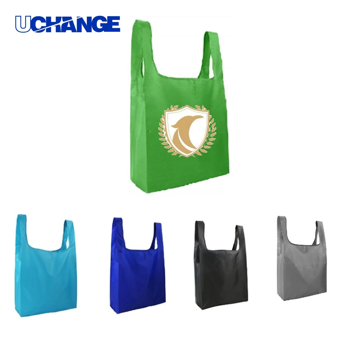 Oxford Foldable Shopping Tote Bag, custom tote bag with logo imprint 1