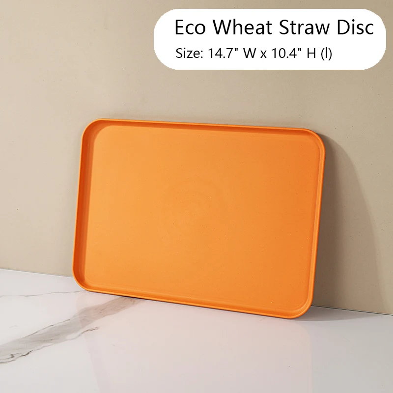 Eco-friendly Wheat Straw Rectangular Plates (L size) 1