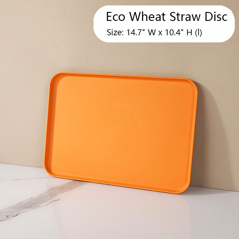 Eco-friendly Wheat Straw Rectangular Plates (L size)