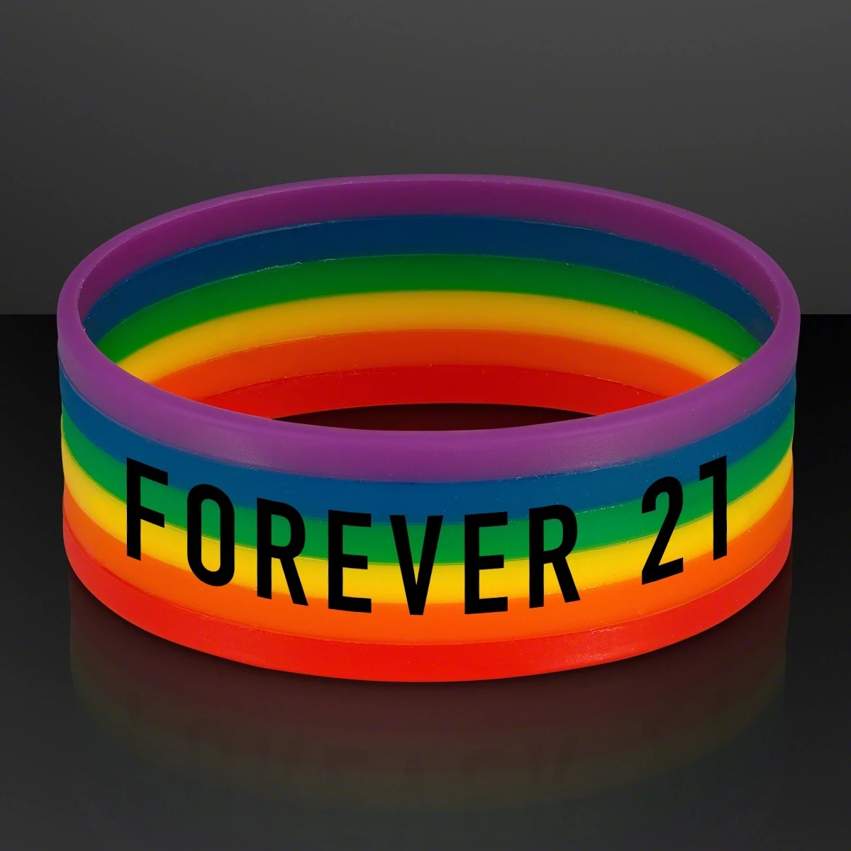 Rainbow Stretch Silicone Bracelets (NON-Light Up) 1