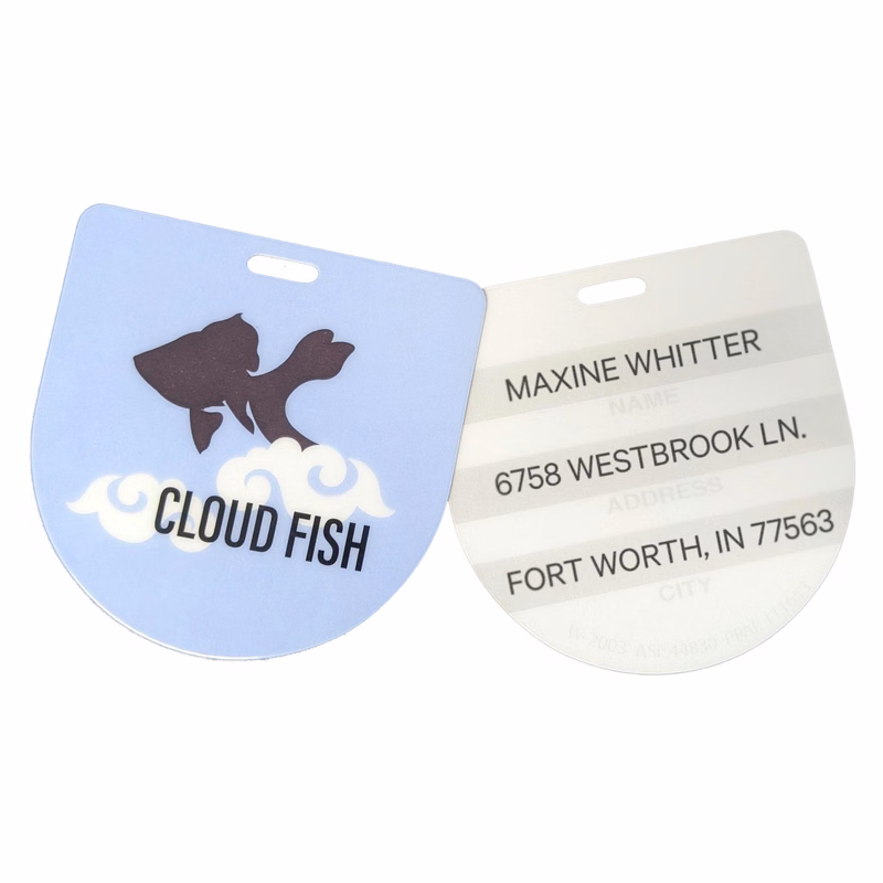 3" x 3" Rounded Luggage Tag