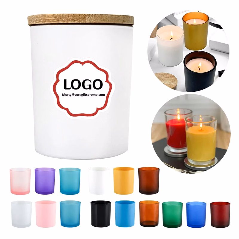 Candle Glass Jars with Bamboo Lids
