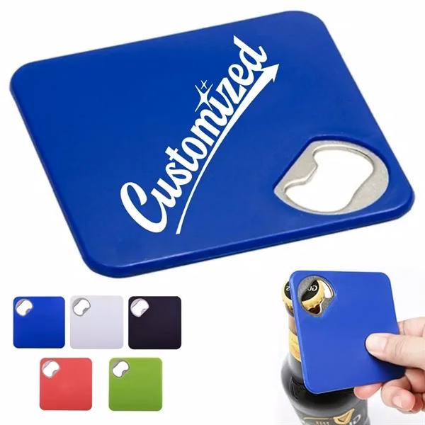 Custom Credit Card Flat Bottle Opener with Stainless Insert — Barware