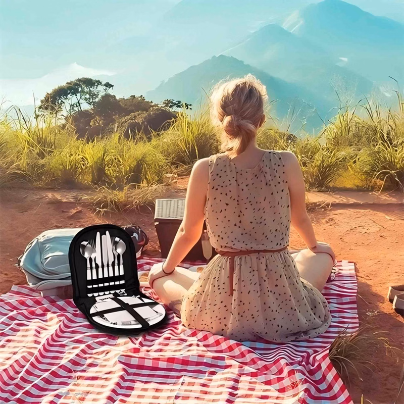 Outdoor Picnic Tableware Handbag