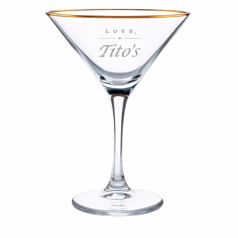 4oz. Gold Rimmed Martini Glass