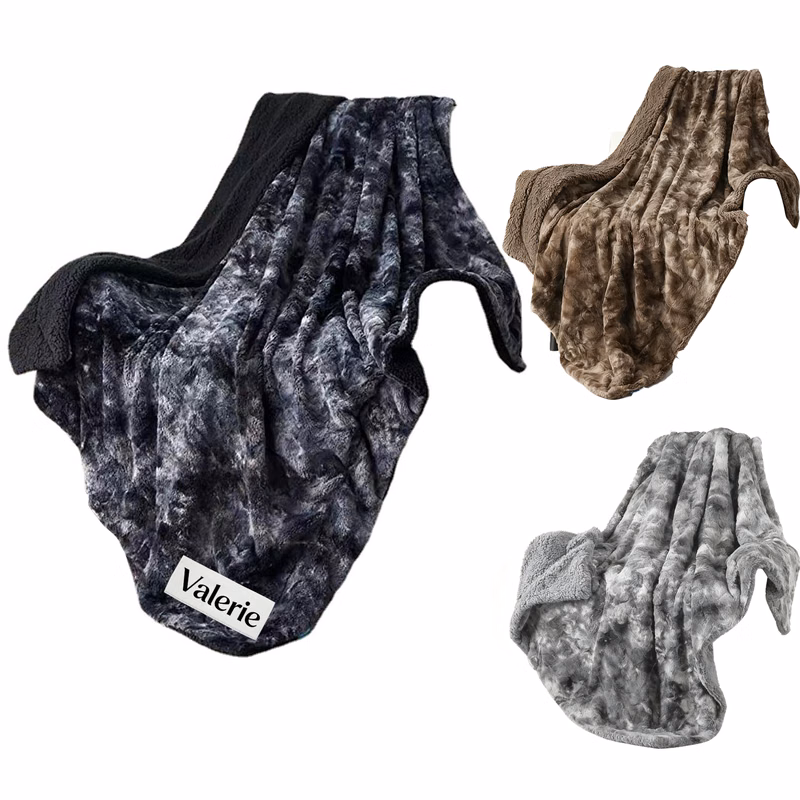 Winter Tie-Dye Polyester Blanket