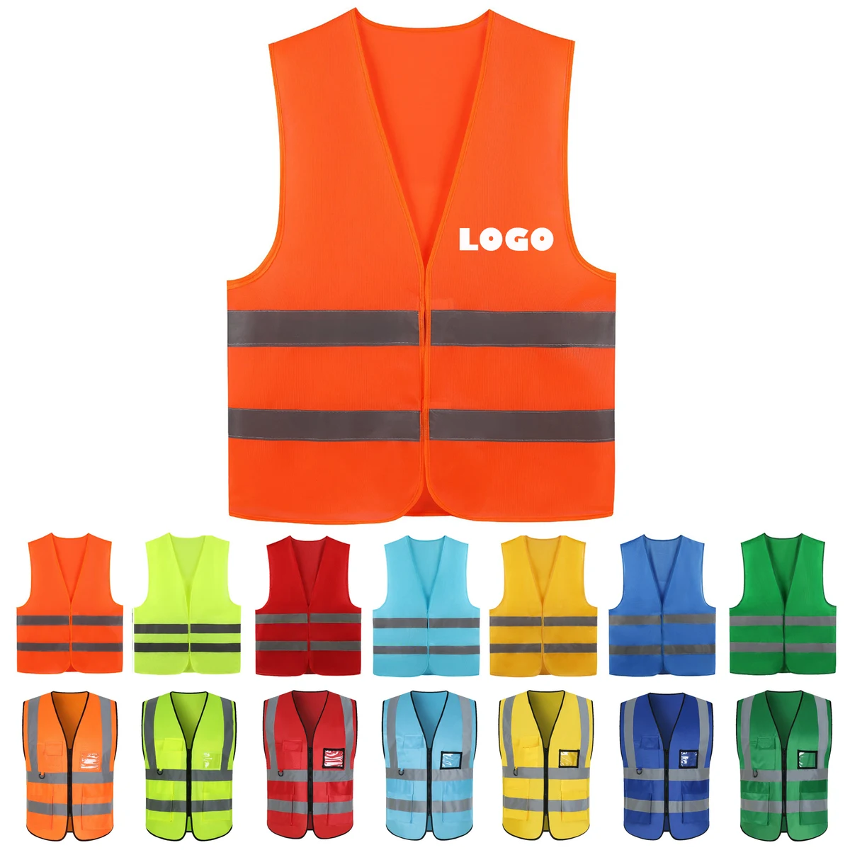 Class 2 Silver Reflective Straps Safety Vest 1