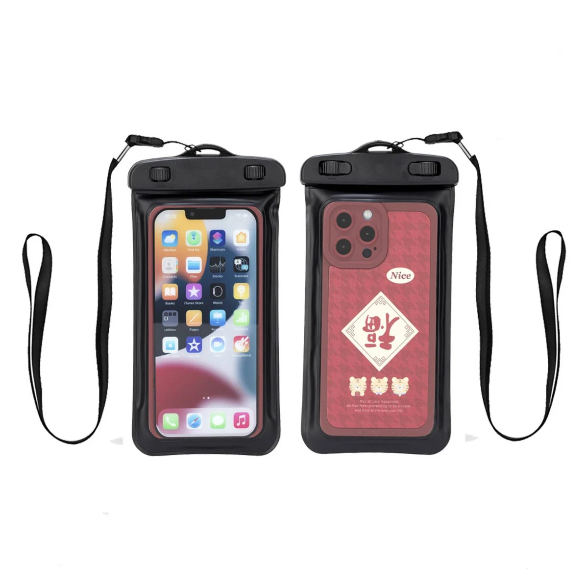 IPX8 Waterproof Mobile Phone Pouch with Lanyard 1
