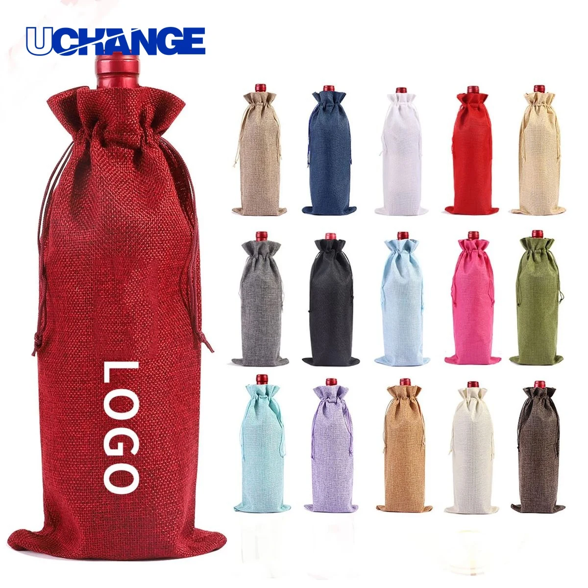 Reusable Wine Gift Bag Container with Drawstrings 1