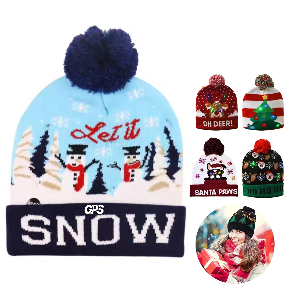 Christmas LED Knitted Hat 1
