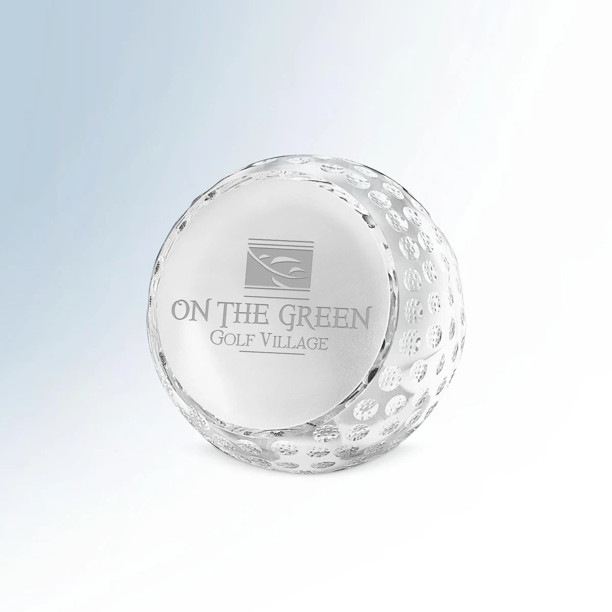 Standing Golf Award with flat bottom on table and front cutfor logo, Size Large 1
