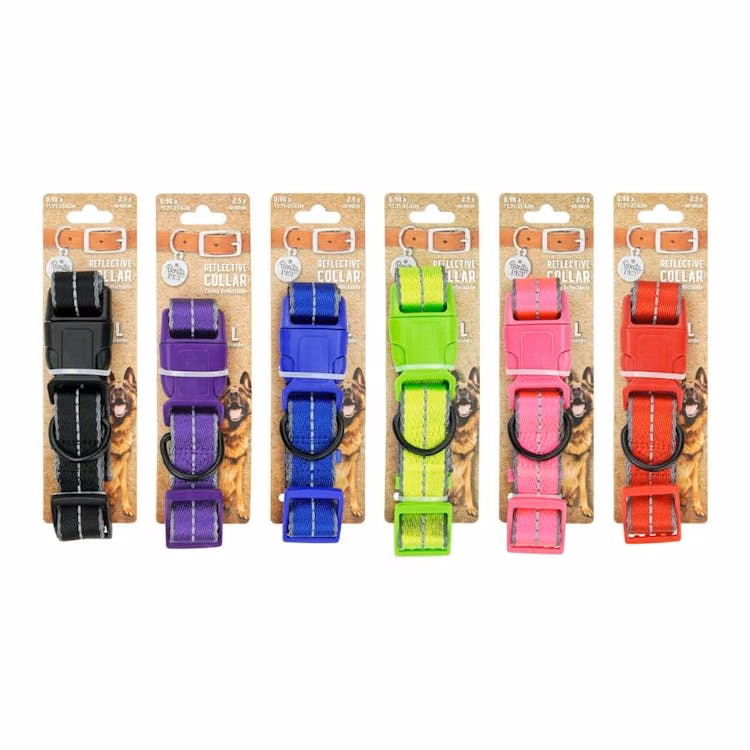 Reflective Dog Collars - Large Neon