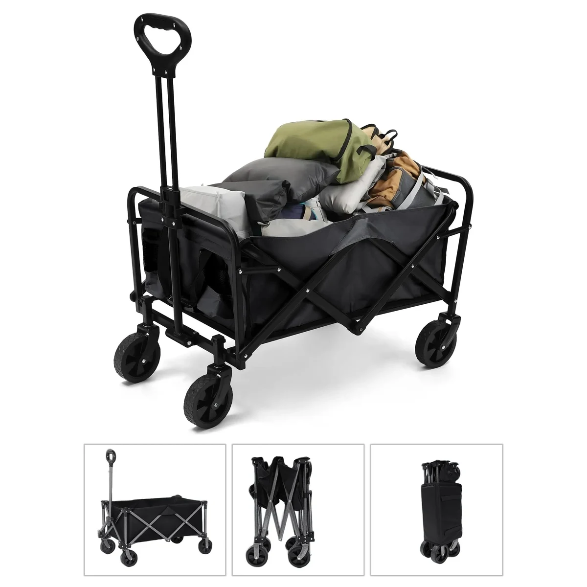 Height Adjustable & Foldable Outdoor Garden Utility Wagon 1