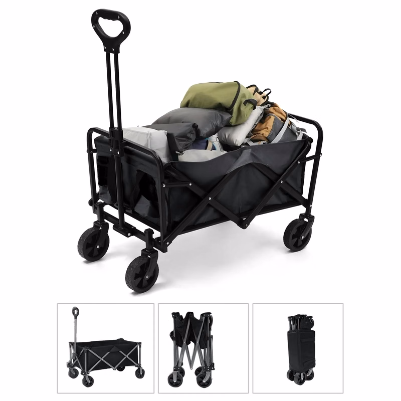Height Adjustable & Foldable Outdoor Garden Utility Wagon
