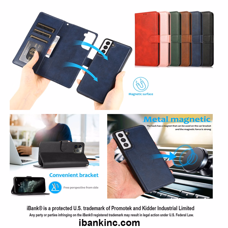 iBank ® Detachable Magnetic Leatherette Case For Galaxy S26/S25/24/23/22