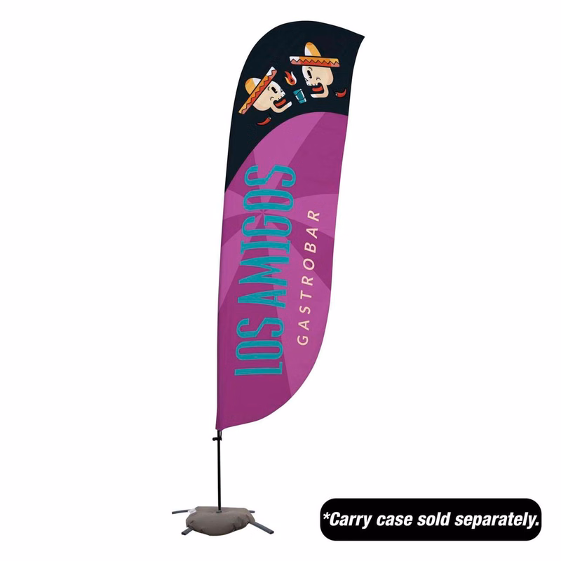 10.5' Value Feather Sail Sign Kit Single-Sided with Cross Base