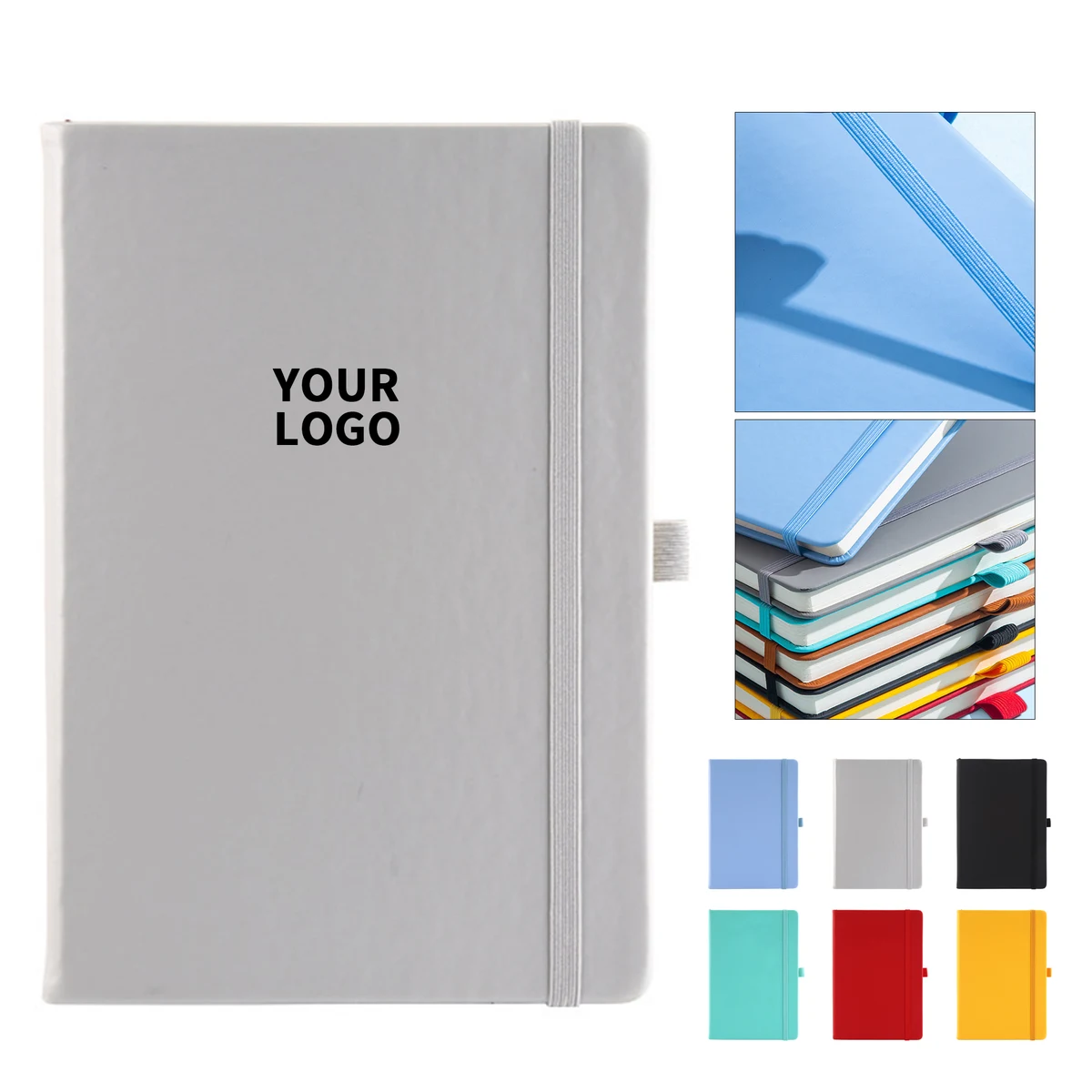 A6 Pu Cover Notebook With Elastic Strap And Bookmark 1