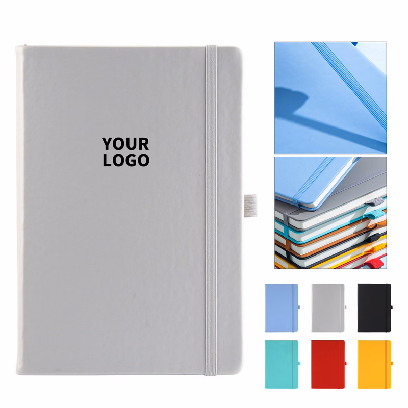 A6 Pu Cover Notebook With Elastic Strap And Bookmark