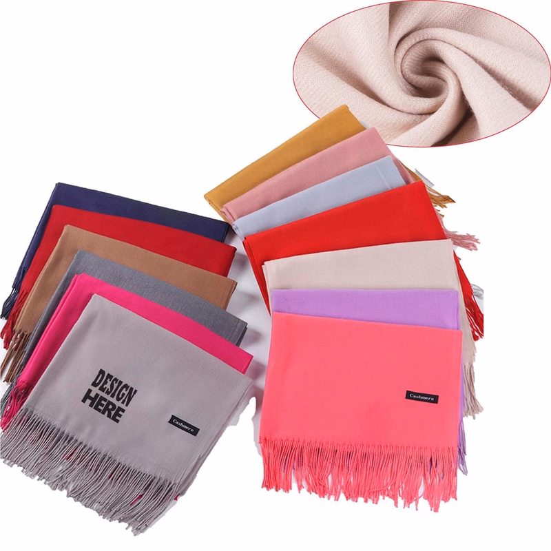 Cashmere Pashmina Woven Scarf With Fringes