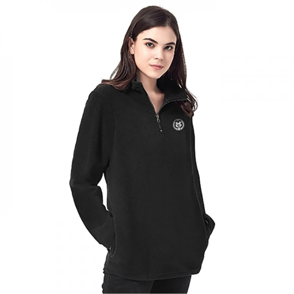 Ladies' 1/4 Zip Micro Fleece Pullover Sweatshirt (Blank / Embroidered), custom hoodie or sweatshirt with logo imprint 1