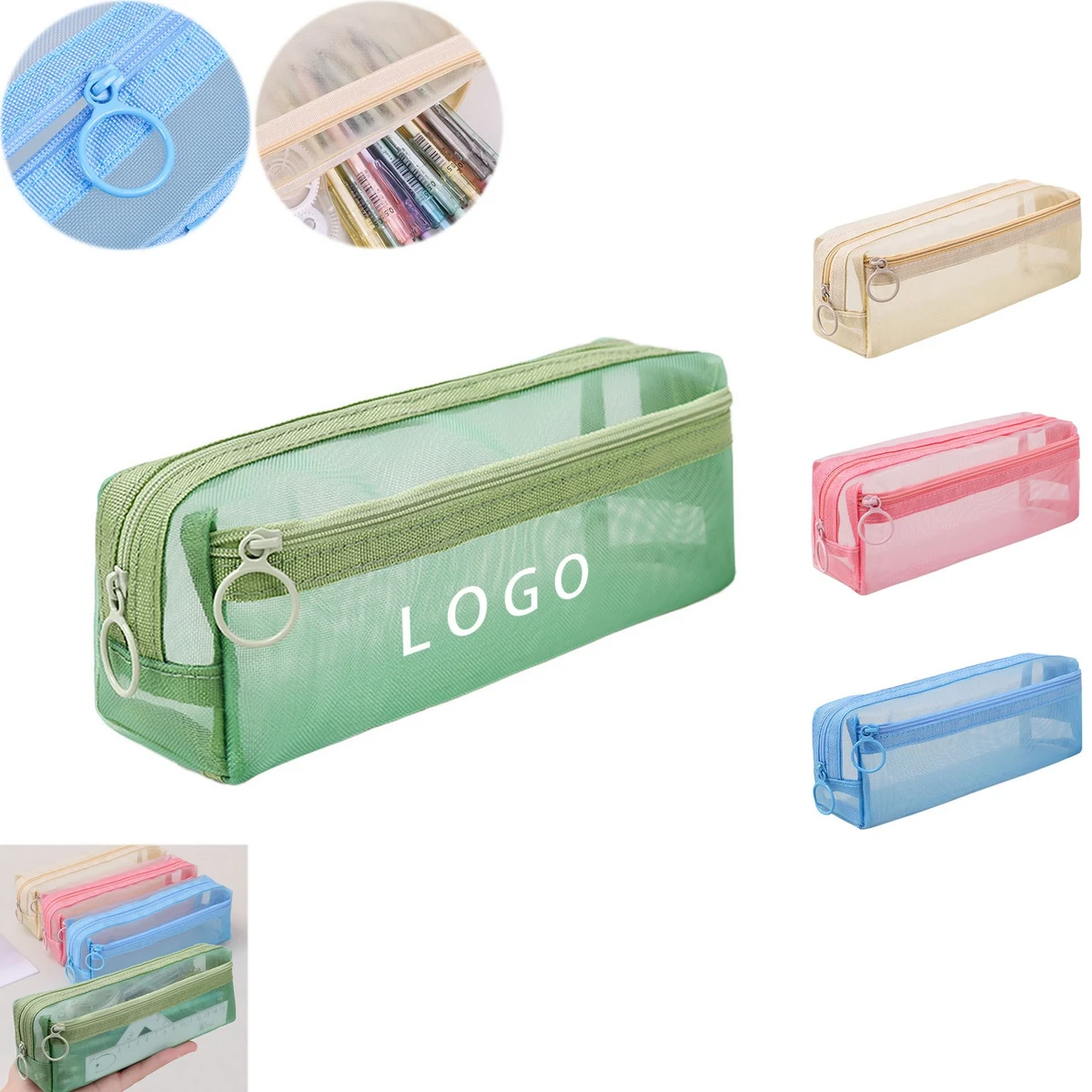 Pieces Pencil Pouch Clear Makeup Bags 1