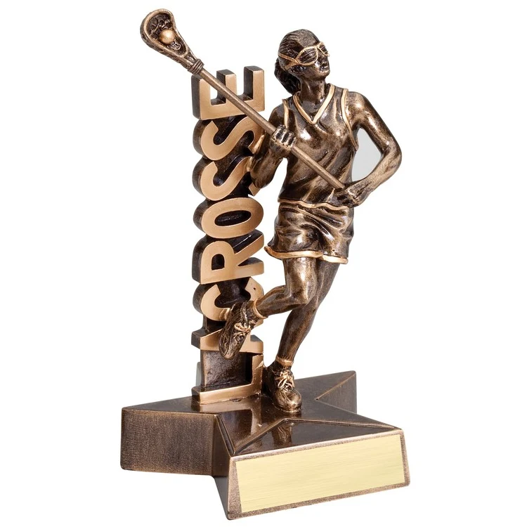 6 1/2" Tall Lacrosse Female Superstar Resin Award 1