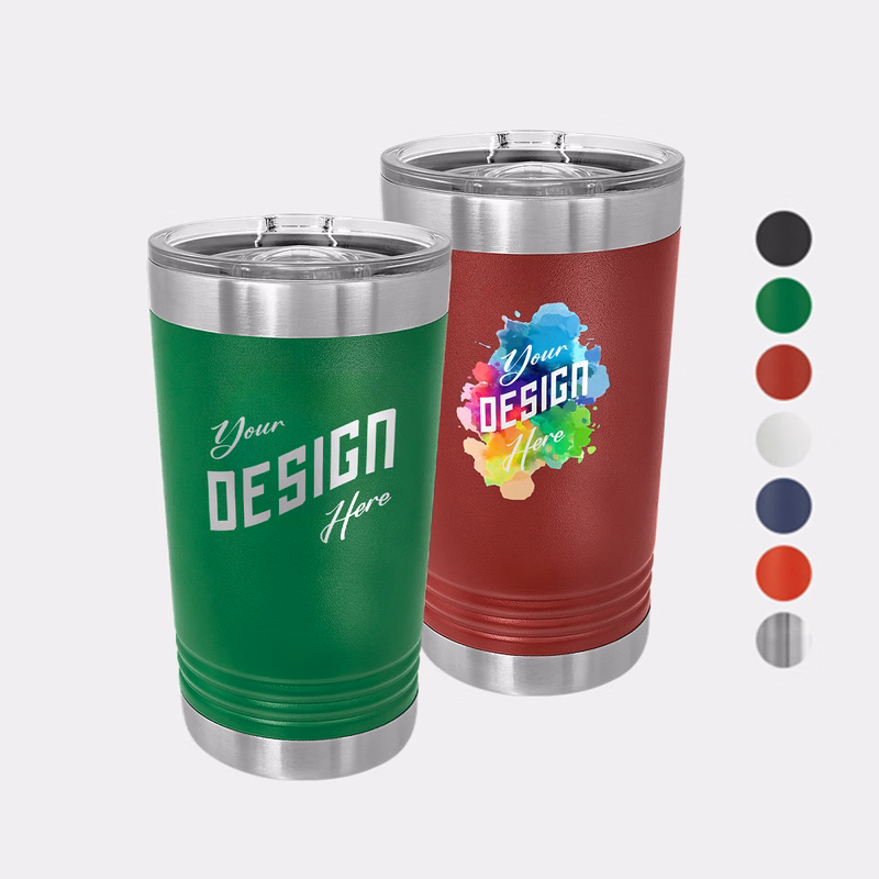 16 oz Polar Camel® Stainless Steel Insulated Pint Tumbler w/ Slider Lid