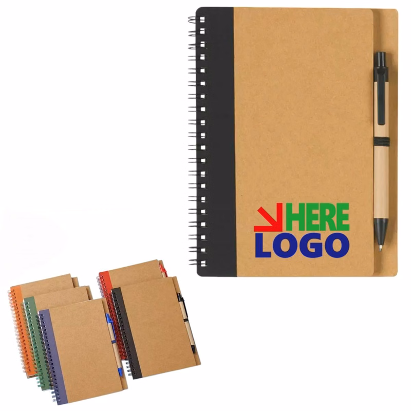 Kraft Cover Notebook with Matching Pen