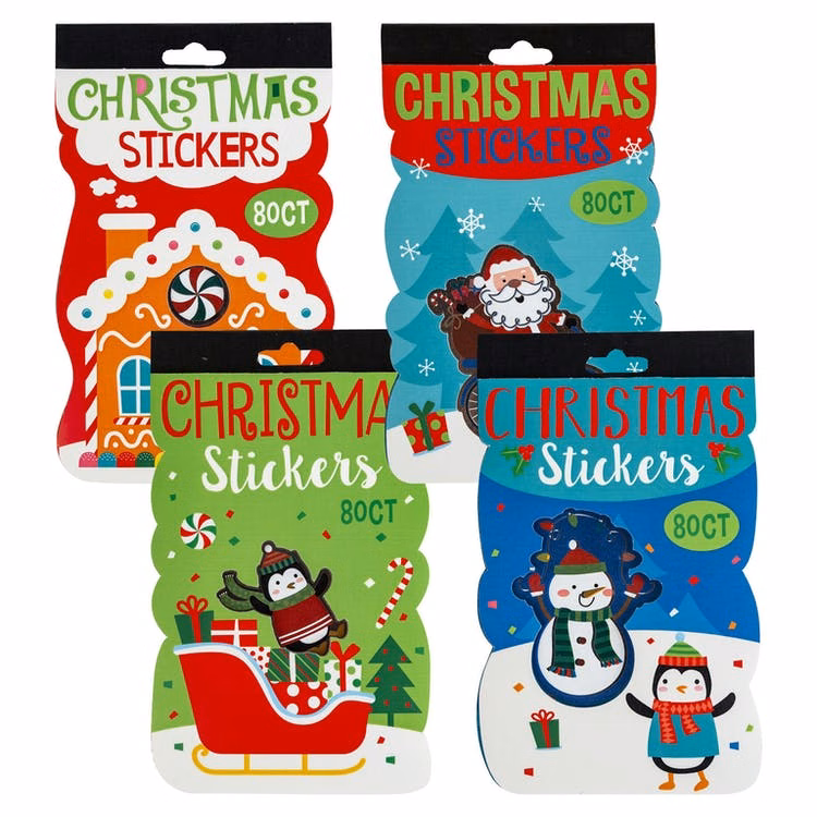 Christmas Sticker Sheet - 60 Count 3 Assorted Sets