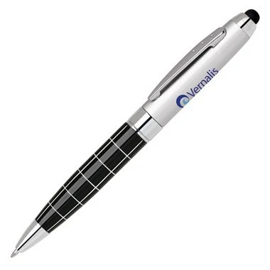Refined Grid Design Stylus Pen - Satin Chrome 1