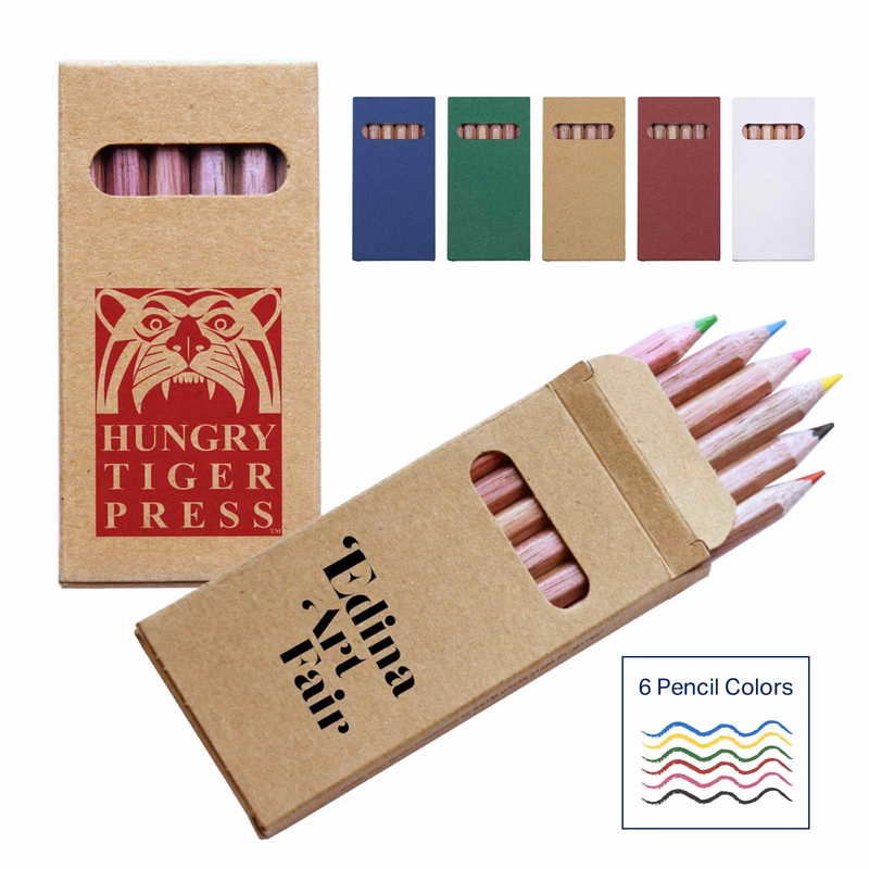 Six-Color Mini Wooden Pencil Set in Box
