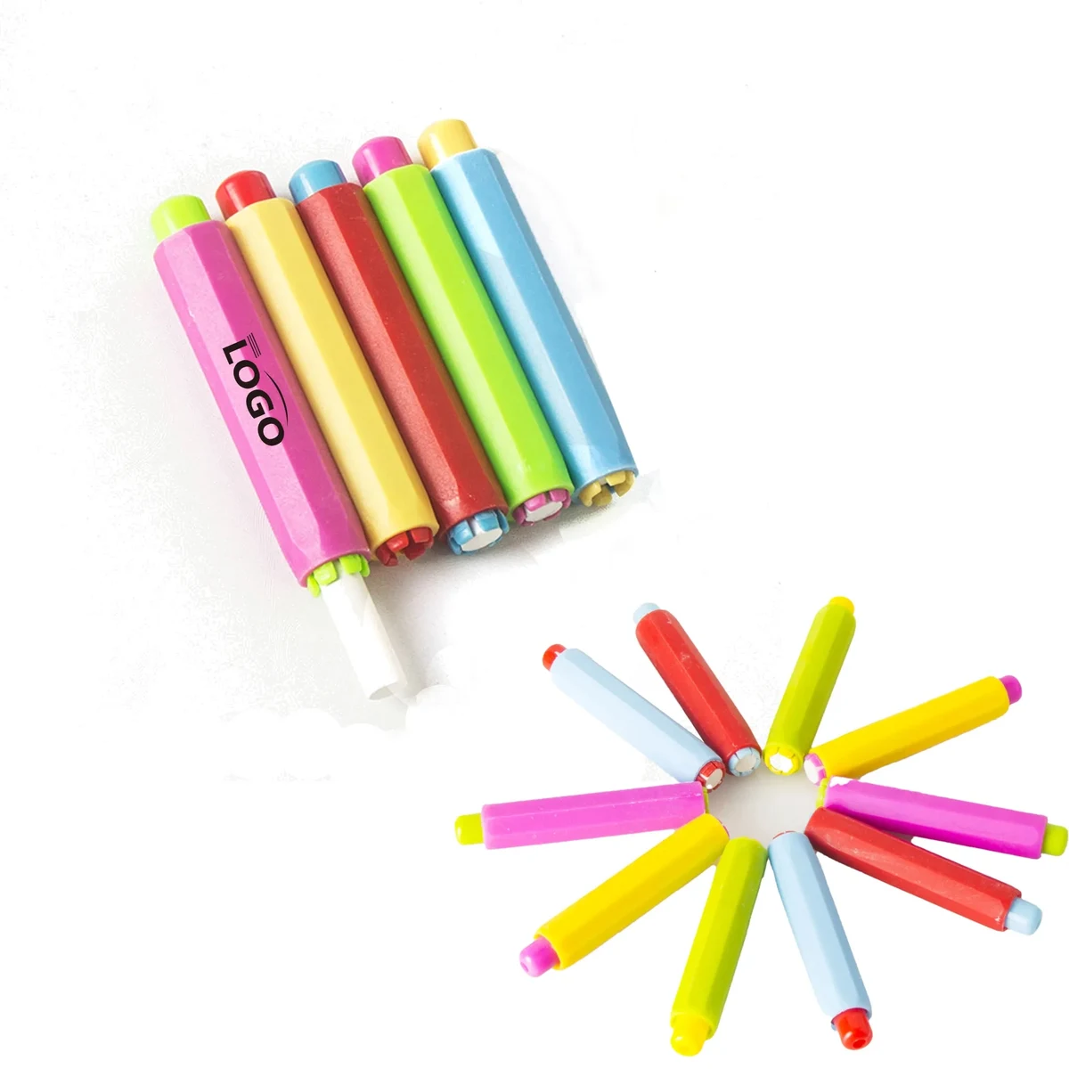 Colorful Plastic Chalk Holder 10pcs 1