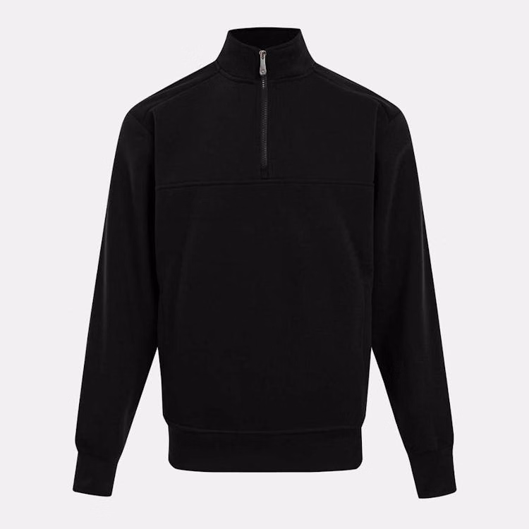 Men's Quarter Zip Pullovers - Size Medium Black