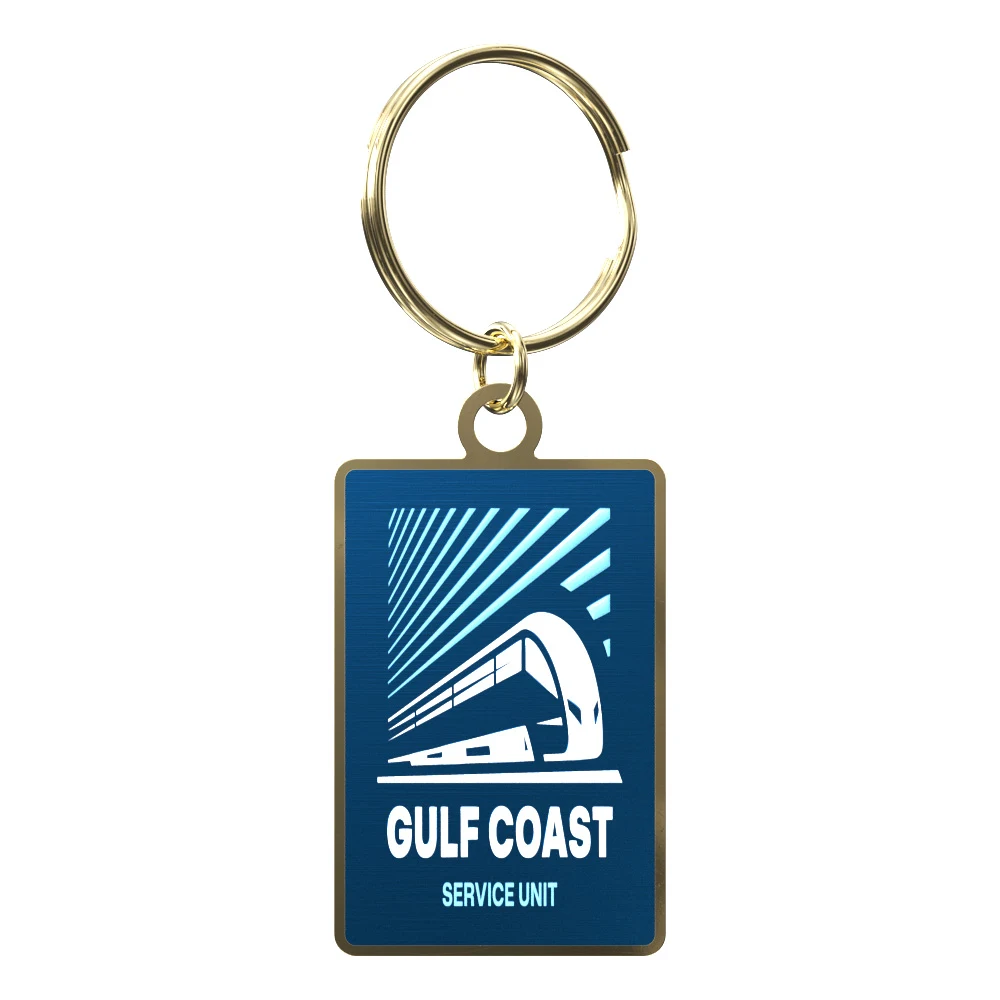 Vibraprint® Bright Gold Keytag (1-1/8" x 1-3/4") 1