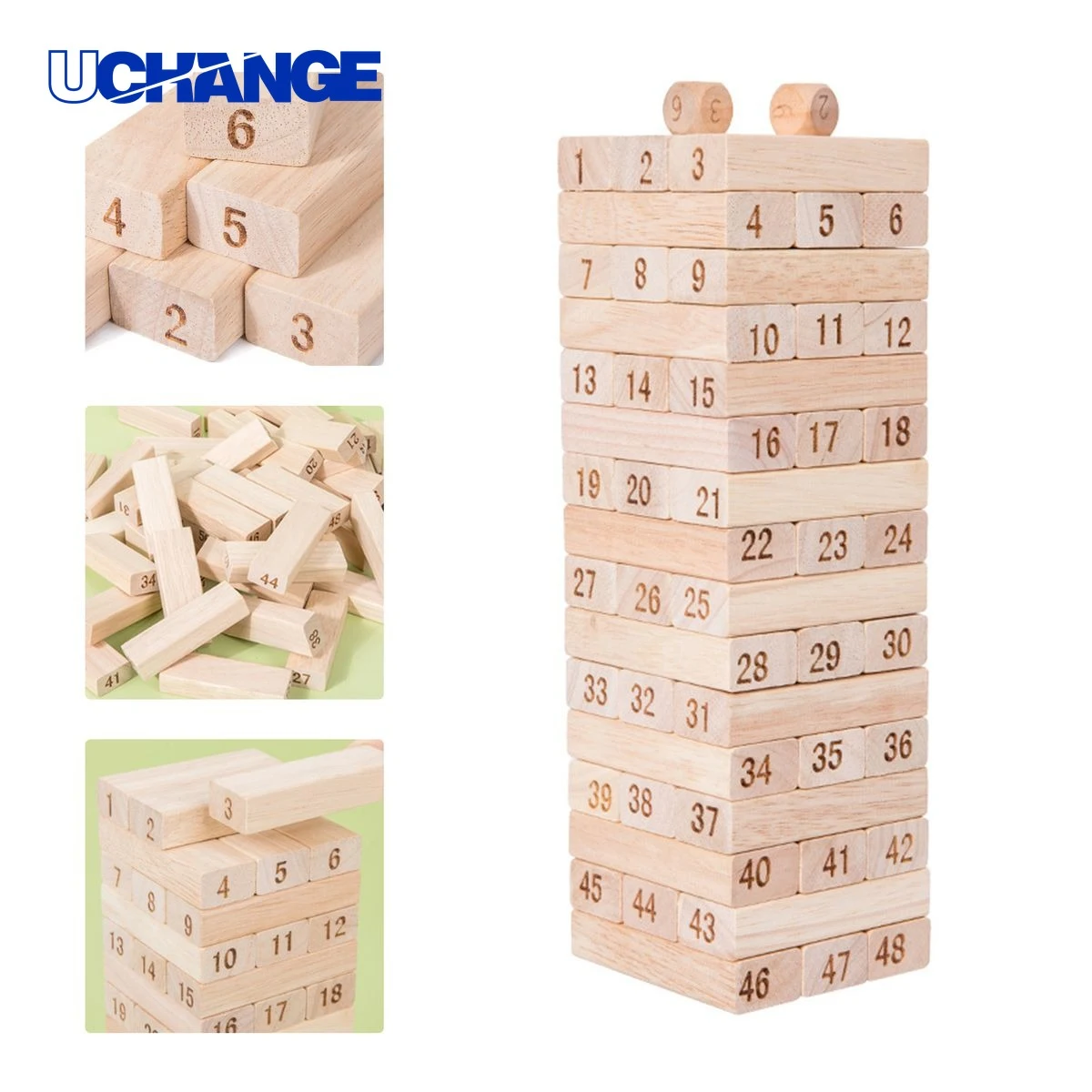 Wooden Stacking Tower Game Set for Kids 1