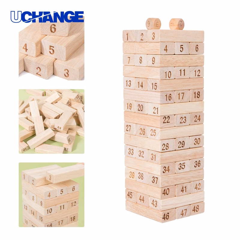 Wooden Stacking Tower Game Set for Kids