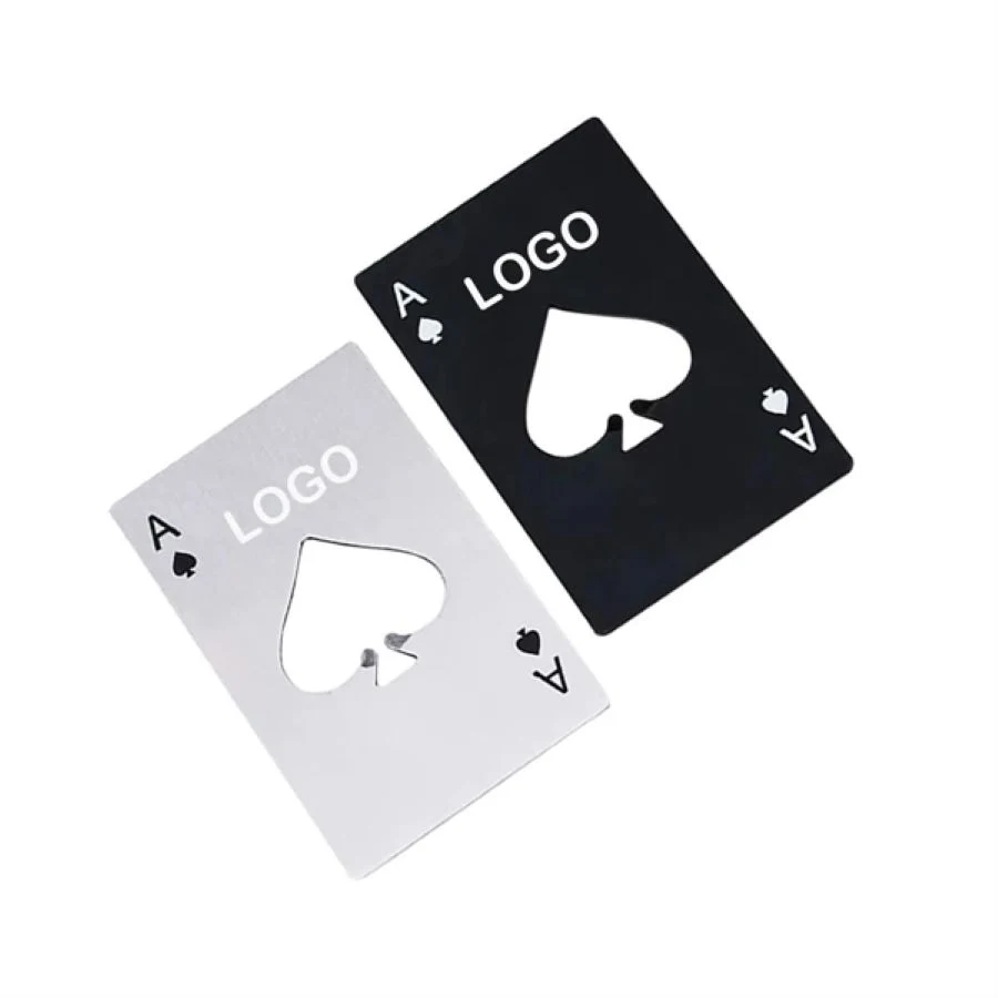 Poker Shaped Credit Card Size Stainless Steel Bottle Opener 1
