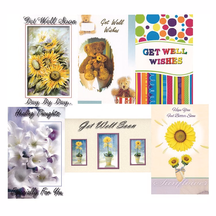 Get Well Cards - Assorted 5"x7.75"
