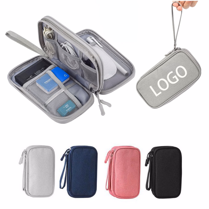 Two Layers Data Cable Storage Bag