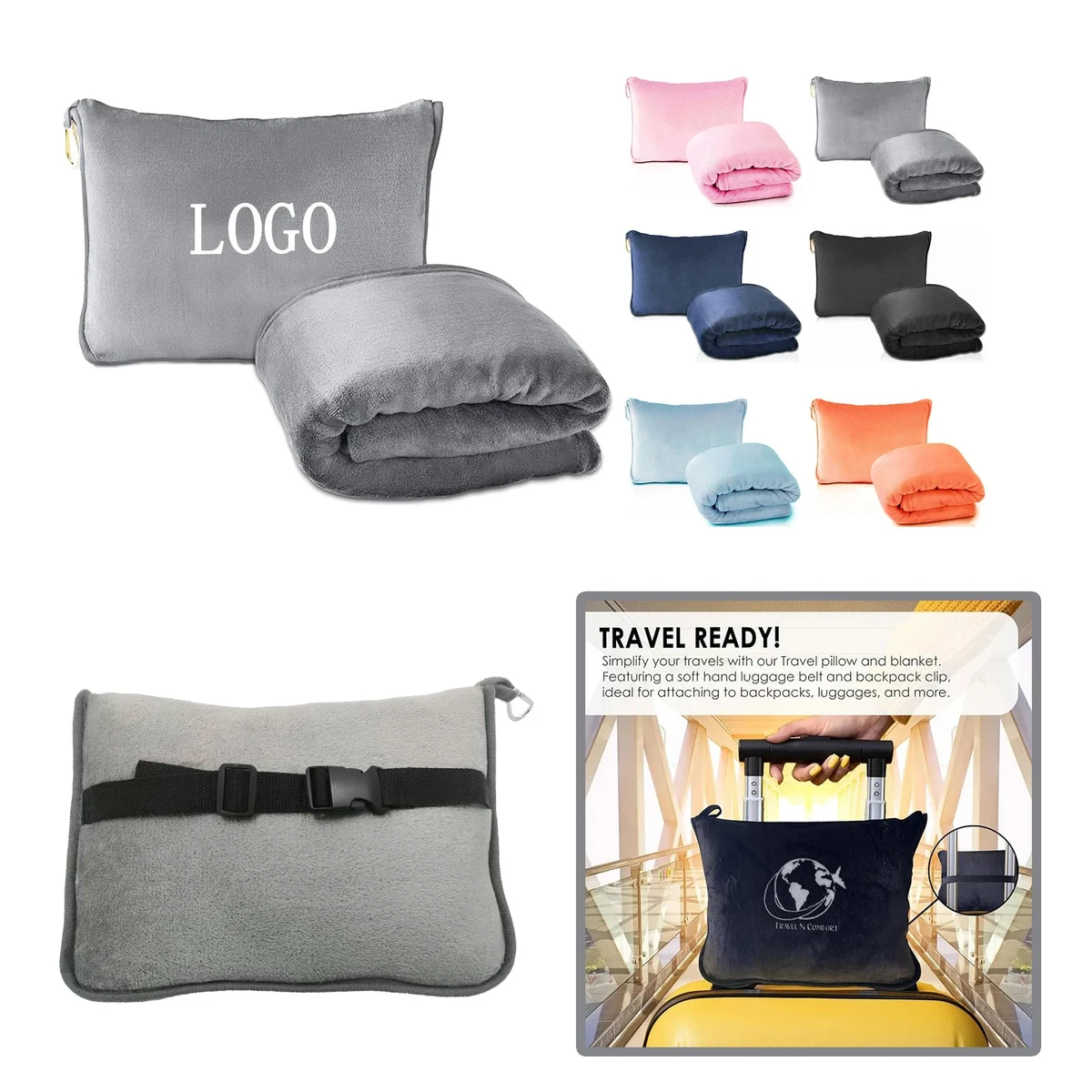 Customizable Vacuum Packable Travel Blanket 1