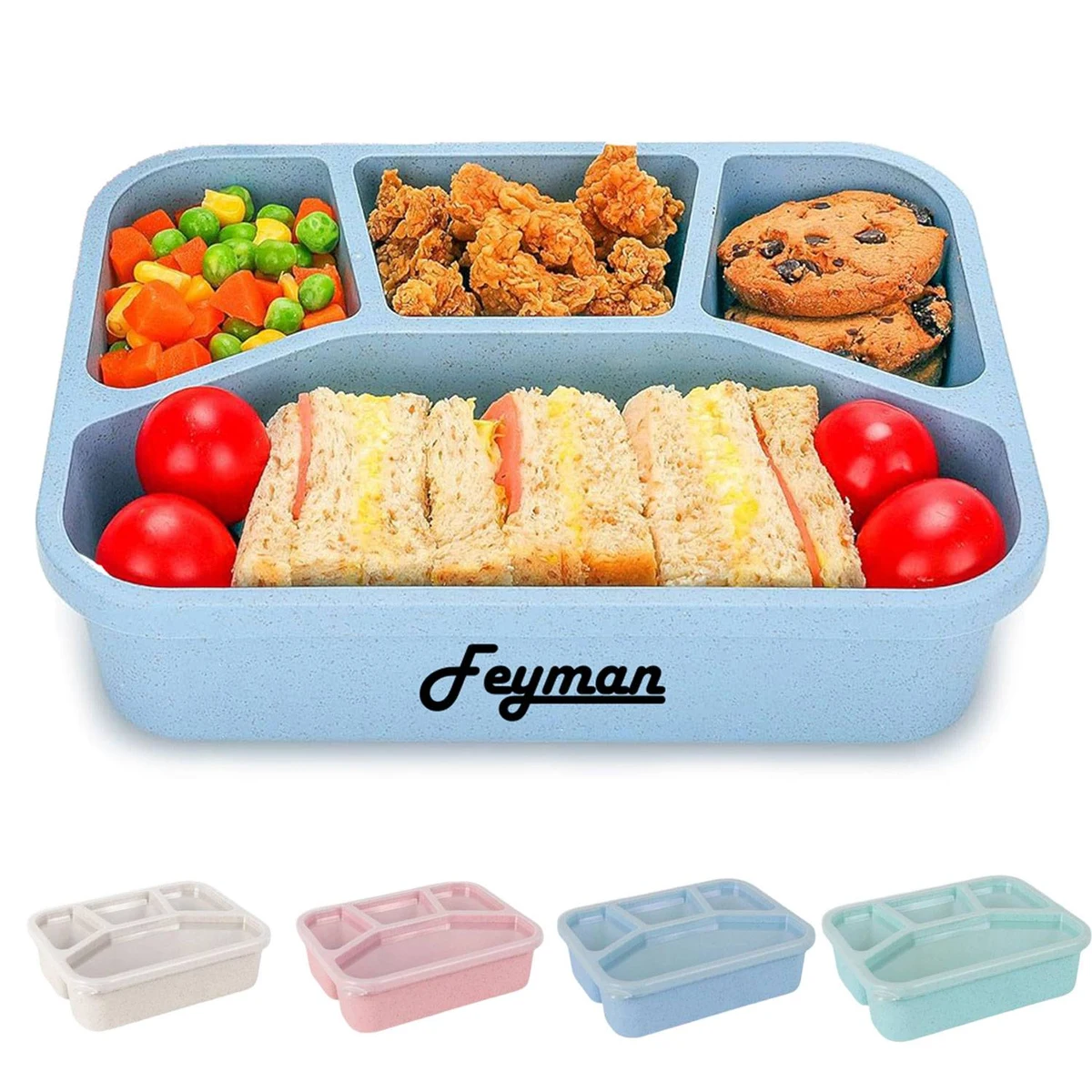 Wheat Straw Bento Box Can Be Microwave Heated 1